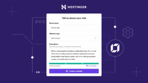 3 Hostinger Website Builder - Tell abour your site